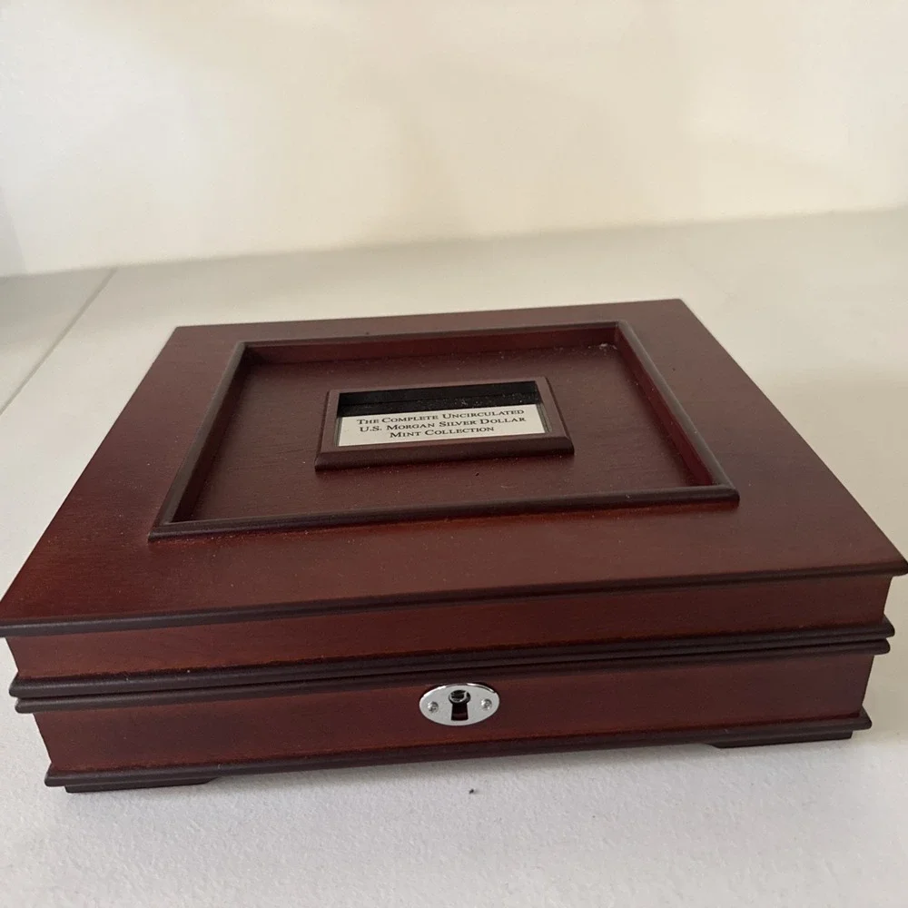 The Complete Unc. U S Morgan Silver Dollar Mint Collection EMPTY BOX ONLY/No Key